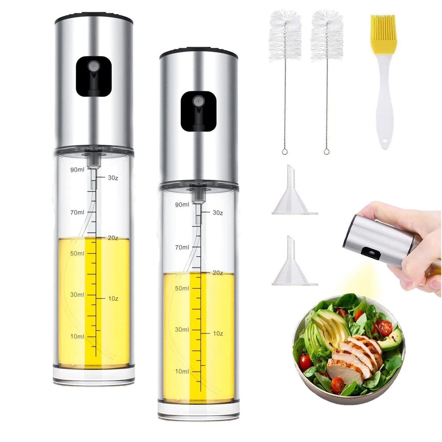Olive Oil Sprayer Cooking BBQ Air Fryer Mister Spray Fine Bottle Kitchen