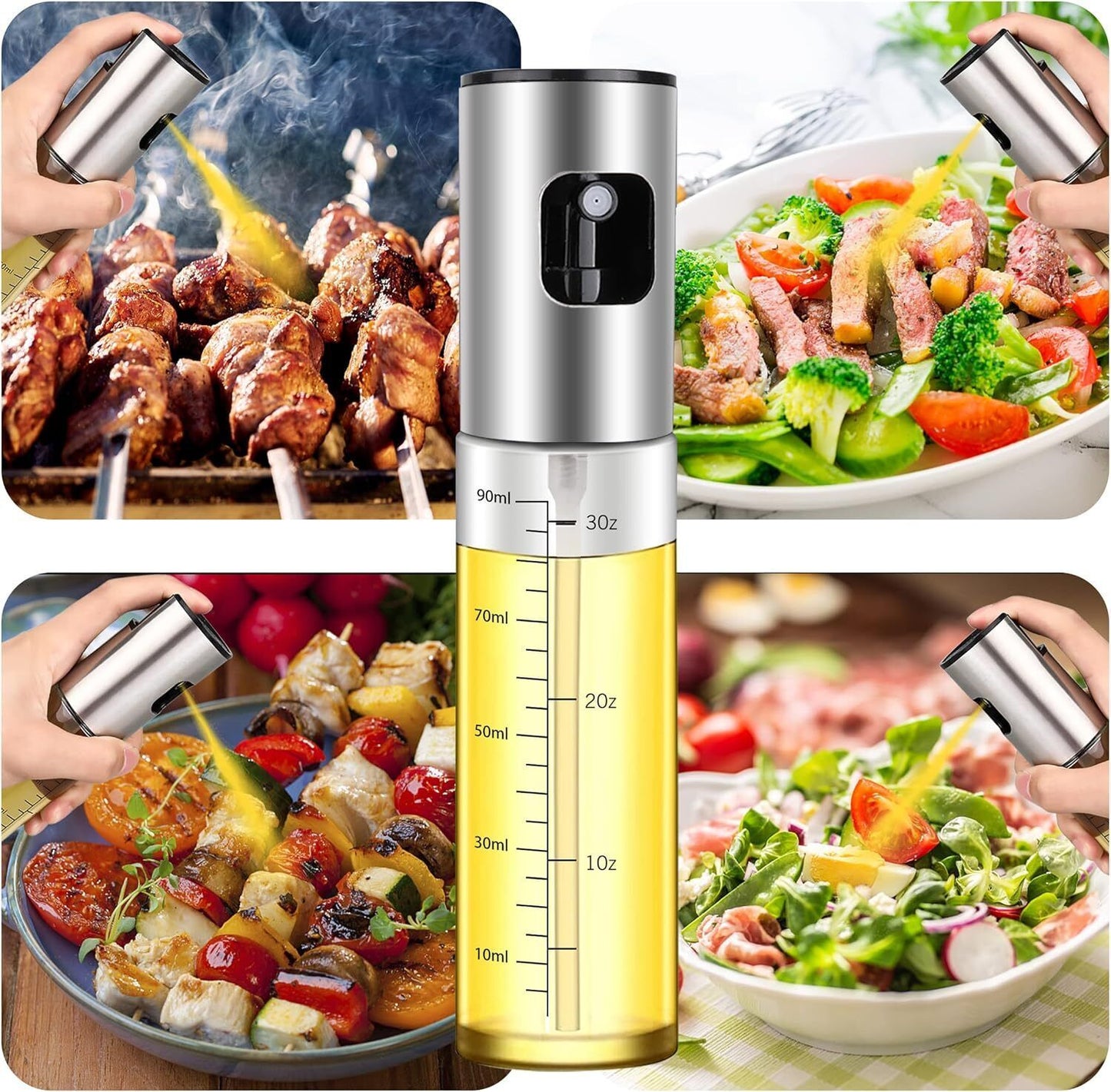 Olive Oil Sprayer Cooking BBQ Air Fryer Mister Spray Fine Bottle Kitchen