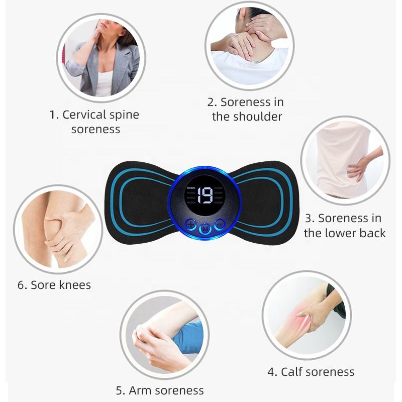 EMS Electric Pulse Neck Massager Cervical Massage Patch Back Sticker Muscle Stimulator Portable Relief Pain Relax Massageador