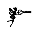 Key Girl Shape Metal Decoration Plug-in Outdoor Garden Fence Yard Yard Farm