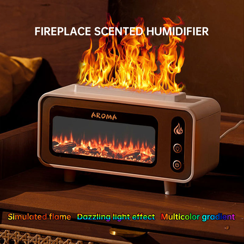 Fireplace aromatherapy humidifier home bedroom creative usb fog flame aromatherapy machine