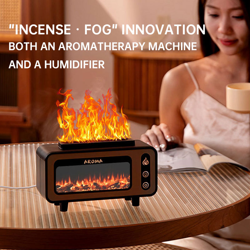 Fireplace aromatherapy humidifier home bedroom creative usb fog flame aromatherapy machine