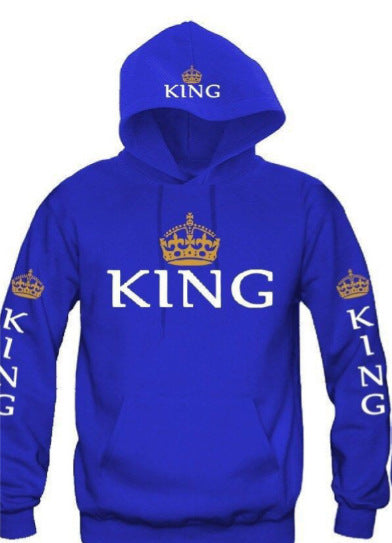 Blue King & Queen Hoodies